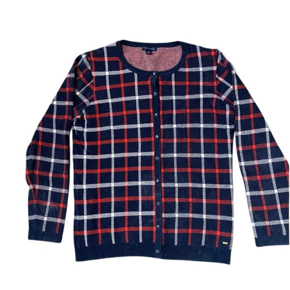 Vintage Tommy Hilfiger Plaid Cardigan - Picture 8 of 8